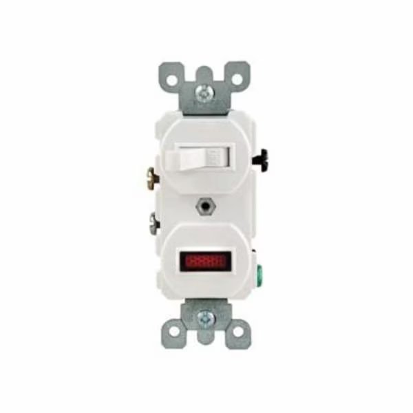 Combination Device Switch 20A 120V Sp Sw Neon Pl Combo Ivory, Leviton, Mfr#: 5336-I
